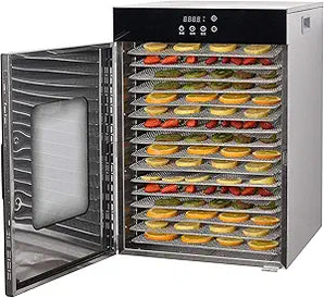 Kolice Commercial high capacity Tabletop 16 tiers Dried fruit machine,drying machine,food preserver, food dehydrator, multi-tier drying rack with digital control,timer and temperature settings