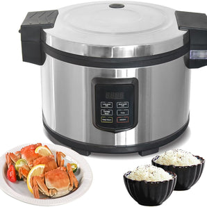 Kolice Commercial Electric Automatic Rice Cooker Rice Warmer with Non-stick Inner Pot, 17QT/90 Cup Cooked Rice,1950W,For Hotel Restaurant Party and Sushi Shop