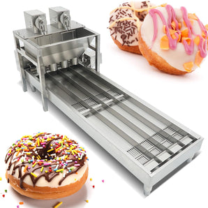 Heavy Duty Automatic 4 Rows Donuts Maker Machine/Doughnut Making Machine/Donut Maker- 500-1800 pcs/hour, 12 pcs of Molds, Timer and Temperature Control, Donut Dia. 2"-4.72"