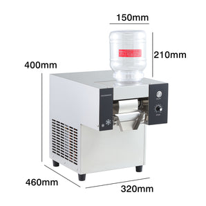 Mini Automatic Electric bingsu Snow flake Ice Machine, Ice Shaving Machine, Snow Cone Maker 374lbs/day, Air Cooling