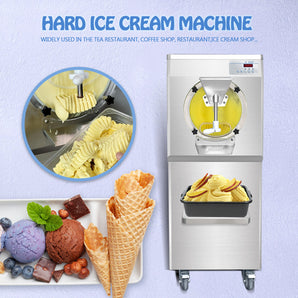 Kolice ETL hard ice cream gelato machine italian water Ice Batch Freezer with pull up type Transparent discharge Door