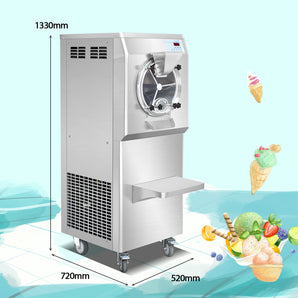 ETL approved hard ice cream gelato machine italian water Ice Batch Freezer with Stronger Transparent discharge Door, Yield: 9-11 gal/hour