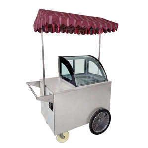 Kolice ice cream vending tricycle cart bicycle/ice pop bike/gelato hand push cart/snack food cart/street food vending cart with refrigerant,canopy