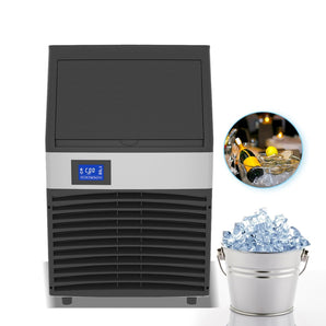 Kolice Cube Ice Machine Ice Cube Maker-160 LBS/Day,Auto Cleaning,Air Cooling for Hotel,Bars,Cafes,Restaurant,Ice Cream Store,Dessert Shops