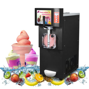 Single bowl Frozen Cocktai Slushy Slush Margarita Iced Coffee Iced Beer Bubble Tea Drinks Slushie Making Machine LED Advertising Lightbox included