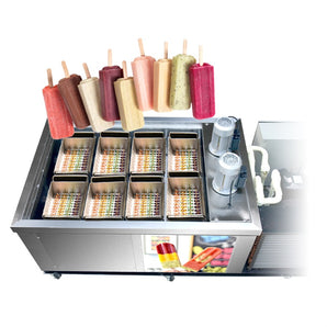 Shipping included to door Heavy Duty 8 mold sets ice popsicle pops machine ice lolly making machine ice sticks machine