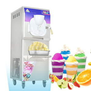 ETL CE ICM-38S High Production Gelato Hard Ice Cream Machine Italian Ice Maker Italy Design Extra Strong Door 12 to 15 Gallons per Hour