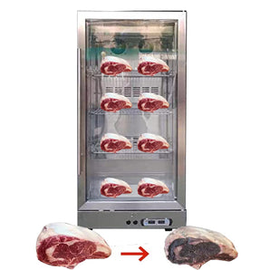 Aging Beef Showcase Freezer, Steak Aging Machine, Beef Display Showcase Freezer-268L,4 Tiers,Temperature: -5℃~ to 10℃ (23℉ to 50℉) for Hotel,Restaurant,Shopping Malls