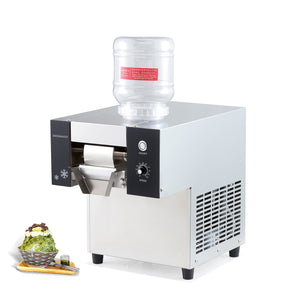 Mini Automatic Electric bingsu Snow flake Ice Machine, Ice Shaving Machine, Snow Cone Maker 374lbs/day, Air Cooling