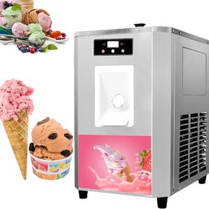 Shipping included to door desktop 6L Vertical Italian Hard Ice Cream Machine batch freezer Digital Control Sorbet Maker