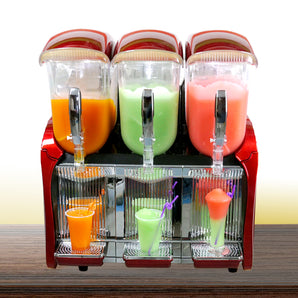 Red Luxury Commercial 3 bowls 12L Tanks Margarita Frozen summer Drink ice Slush Machine Frozen Beverage Making Machine/ice Slush Machine