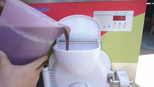 Kolice Commercial Vertical Feeding Gelato Hard Ice Cream Machine,Italian  Water Ice Machine